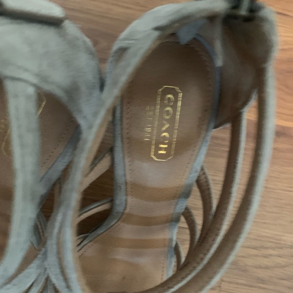 COACH STRAPPY SUEDE HEELS - Picture 4 of 7